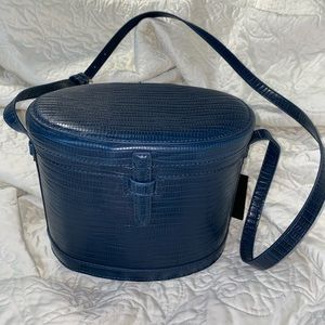 Navy blue oval purse